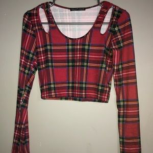 Dolls Kill Flannel Crop Top